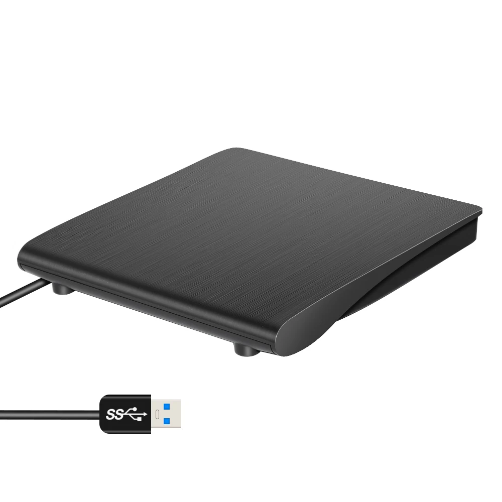 DeepFox тонкий жесткий пластиковый USB 3,0 SATA 9,5 мм Внешний DVD корпус CD-ROM чехол для ноутбука CD/DVD Оптический привод