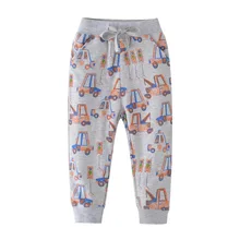 

2-7Years Cartoon Car Pattern Boys Full Length Pants Spring Autumn Baby Kids Casual Pants Cotton Children Boy's Trouser