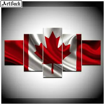

5 spell diamond paintings Canada flag full square drill sewing art diamond mosaic diamond embroidery eagle