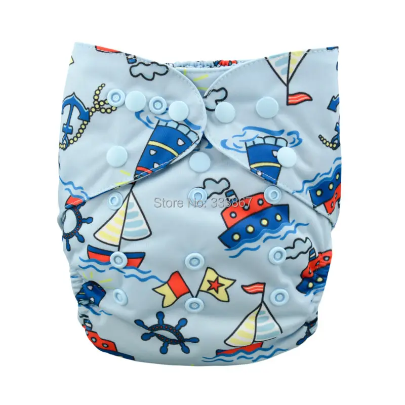 [Sigzagor]Diaper Cover Baby Snap Adjustable Waterproof PUL Cloth Diaper Double Leg Gusset Boy Girl Summer 8-33lbs Printed | Мать и