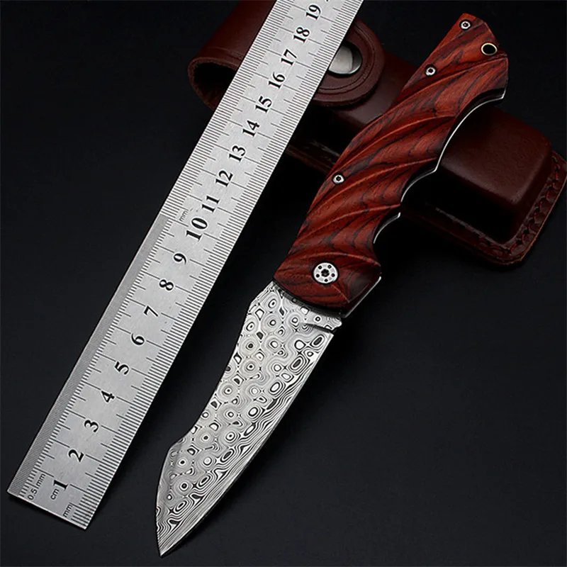 Дешевый Новинка 2018 года; Бесплатная доставка; Швеция порошок Дамаск тактический складной Выживание ножа кемпинга подарок коллекция охотничьи ножи ...