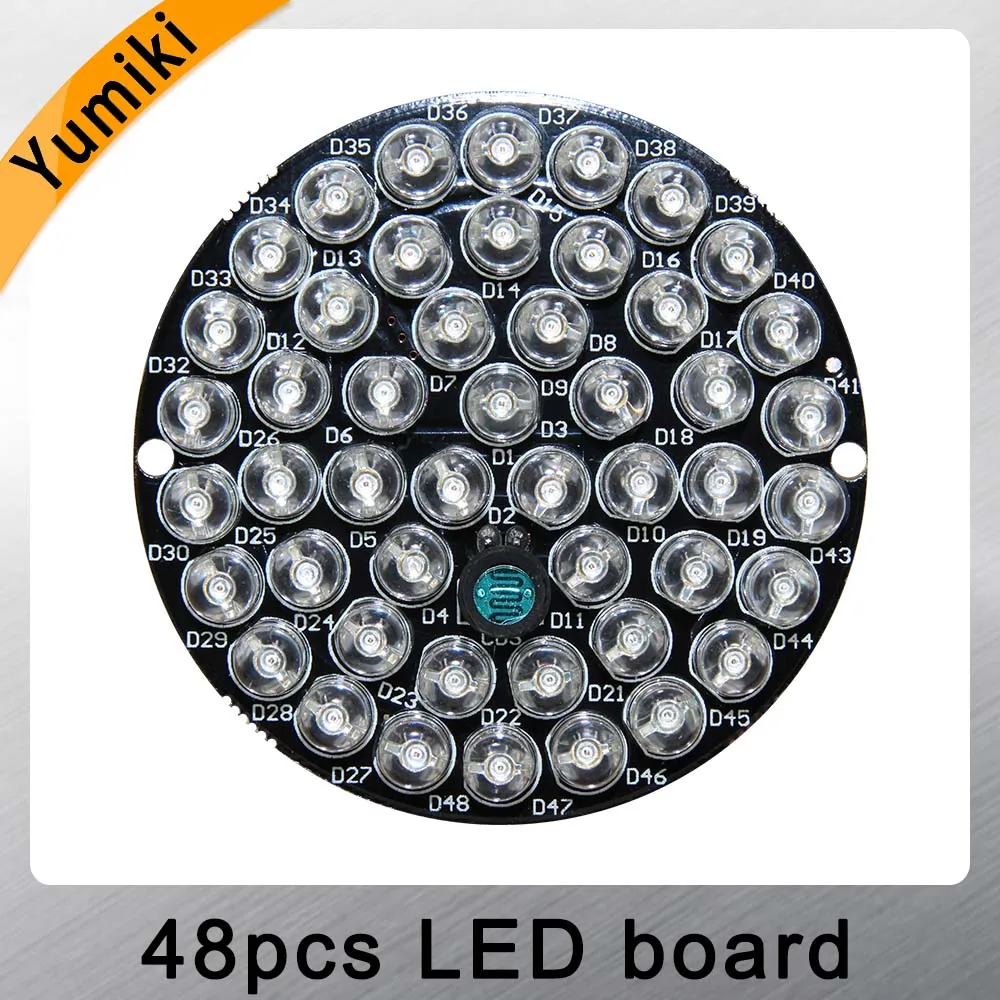 Yumiki 48pcs-LED 850nm осветитель плата инфракрасных диодов светильник ночного видения лампа для 50 CCTV камера корпус