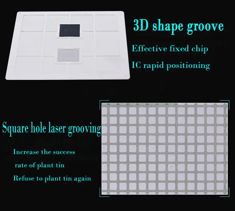 3D BGA Reball stencil A8 A9 A10 трафарет Оловянная пластина для iPhone 6SPlus 7G 0,12 мм паз лазерное позиционирование интегрированная сеть