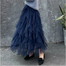 Новое поступление, женская летняя модная сказочная юбка-макси средней длины, повседневная юбка