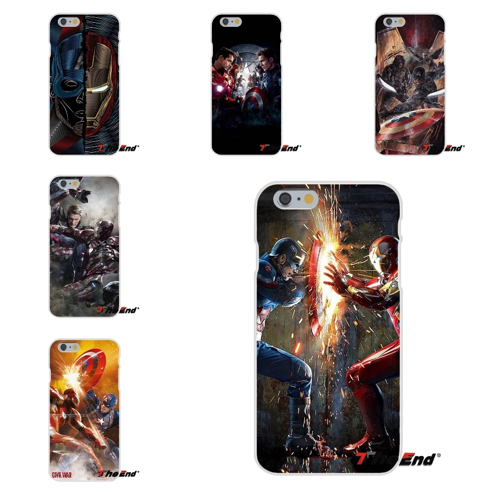 Marvel's Captain America Civil War Silicone Cell Phone Case For Samsung Galaxy S3 S4 S5 MINI S6 S7 edge S8 Plus Note 2 3 4 5 | Мобильные