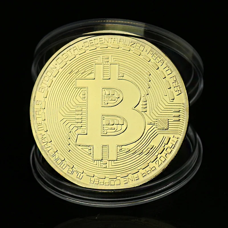 1 шт. золотые монеты Биткоин Коллекционная BTC сувенирная медаль Okcoin