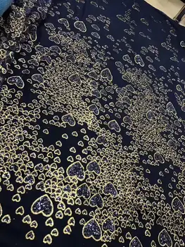 

5y hot Sweetheart african purple sequin embroidery lace fabric for fashion party dress