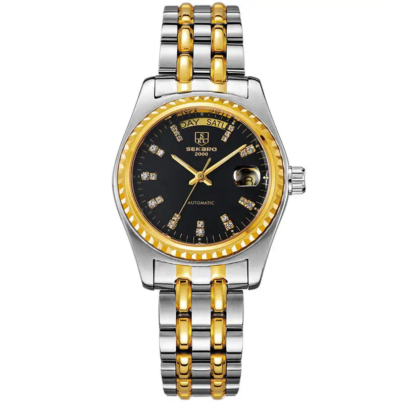 

SEKARO 5068 Switzerland watch women luxury Automatic Gold Diamond Men Mechanical Mens Business Wrist Watches relojes masculion