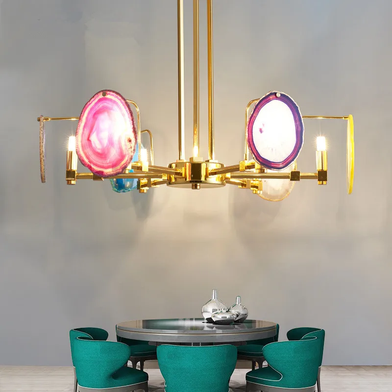 

Agate tablet pendant lights living room lighting Nordic home deco loft fixtures restaurant hanging lights bedroom suspended lamp
