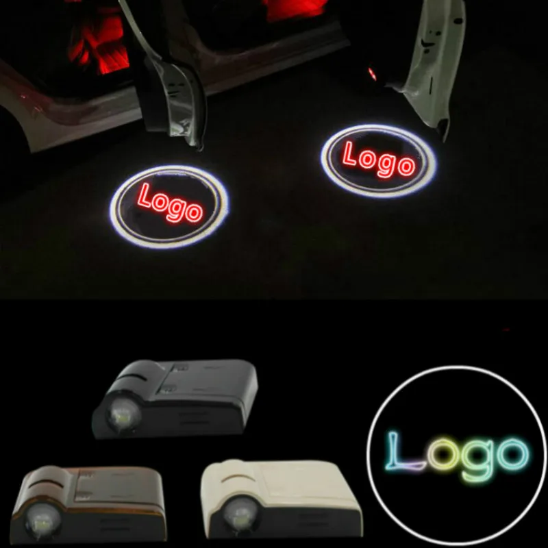 

JURUS 2Pcs Wireless LED Logo Door Light Welcome Laser Projector Logo For Subaru For Scania Logo For Citroen Led Ghost Shadow