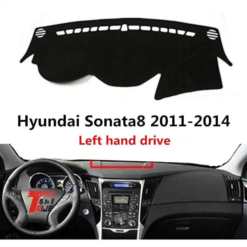 Коврик Taijs для приборной панели автомобиля с левым рулем Hyundai Sonata8 2011-2014 чехол