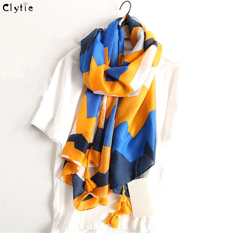 CLYTIE Women Cotton Winter Scarf and Beach Shawls and Wraps of Ladies