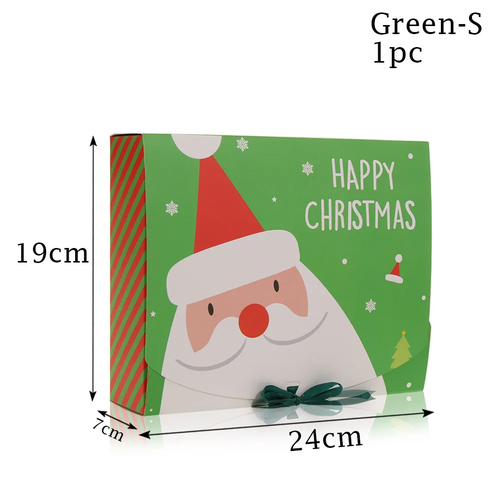 1 шт. креативный зеленый красный Рождественский подарок коробка Любимые Подарки мешочек для упаковки Конфетница для вечеринки рождественские принадлежности - Цвет: green s