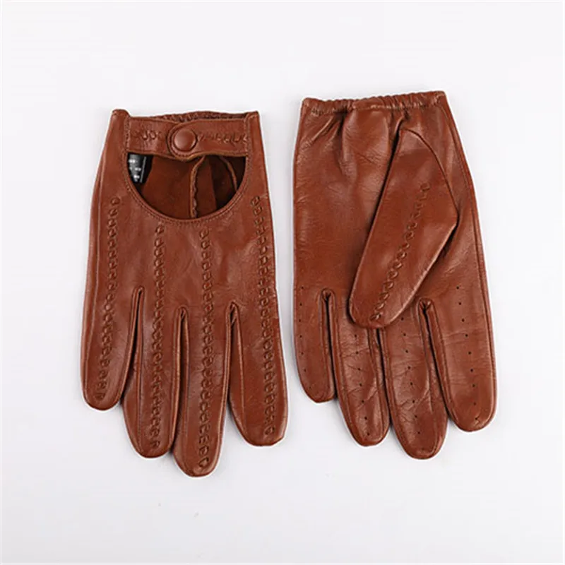 Осень стиль «Люкс» из натуральной кожи перчатки локомотив вождения без подкладки импортная дубленая кожа перчатки мужские варежки M063N