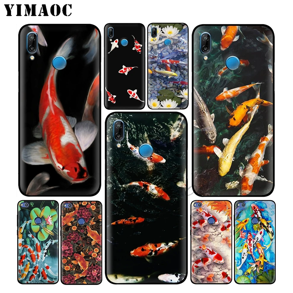YIMAOC Koi Fish Lucky Japan Soft Case For Huawei P30 P20 Pro P10 P9 P8 2015 2017 P Smart Plus Z 2019 Nova 5i 4 3 3i 2i Lite |