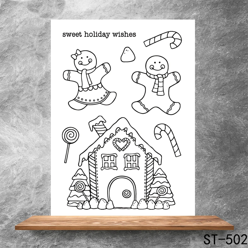 

Sweet holiday blessing Transparent Clear Stamps DIY Scrapbooking Album Card Making DIY Decoration Making Embossing Stencil