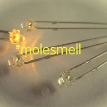 100 шт 1,8 мм оранжевый Ультра-яркий прозрачный оранжевый светодиодный светильник