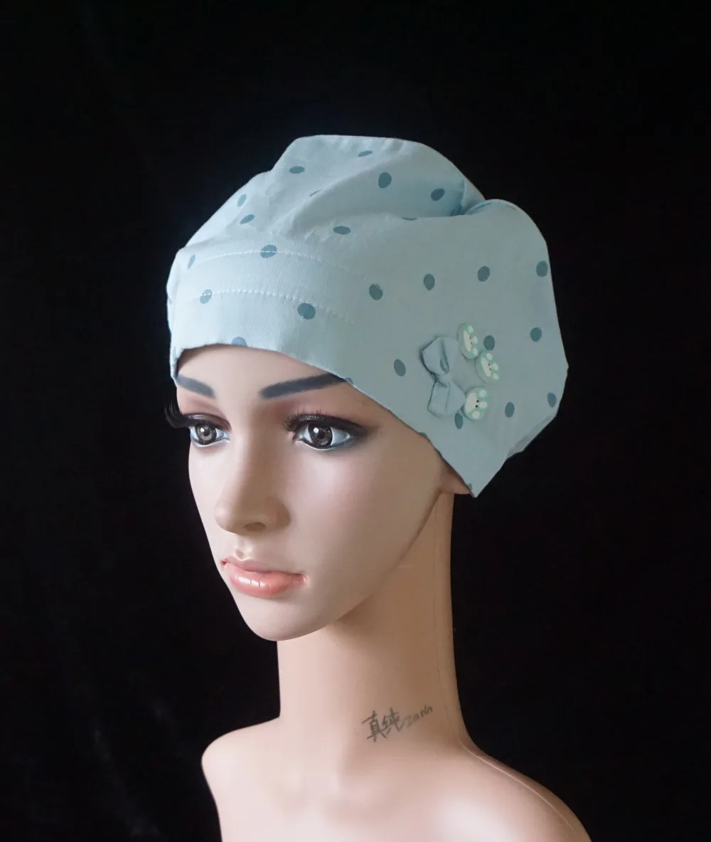 2018ZR Unisex Hospital Medical Caps 100 Cotton Surgical Caps Scrub Lab Clinic Dental Operation