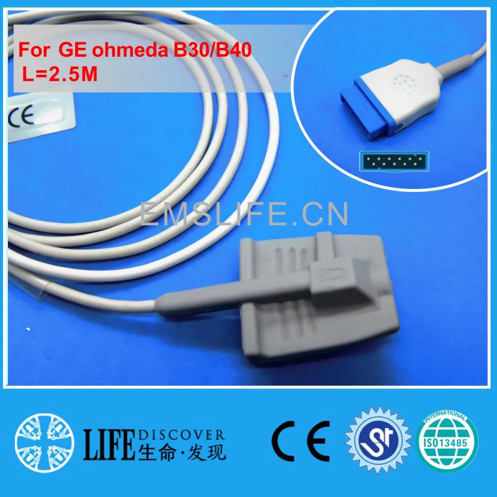 

Reusable adult finger soft spo2 sensor for GE Ohmeda B30,B40 patient monitor
