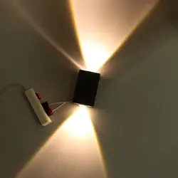 Современные 2 Вт светодиодный настенные светильники AC85-265V светодиодный настенные бра лампа прикроватная тумбочка для спальни лампы для
