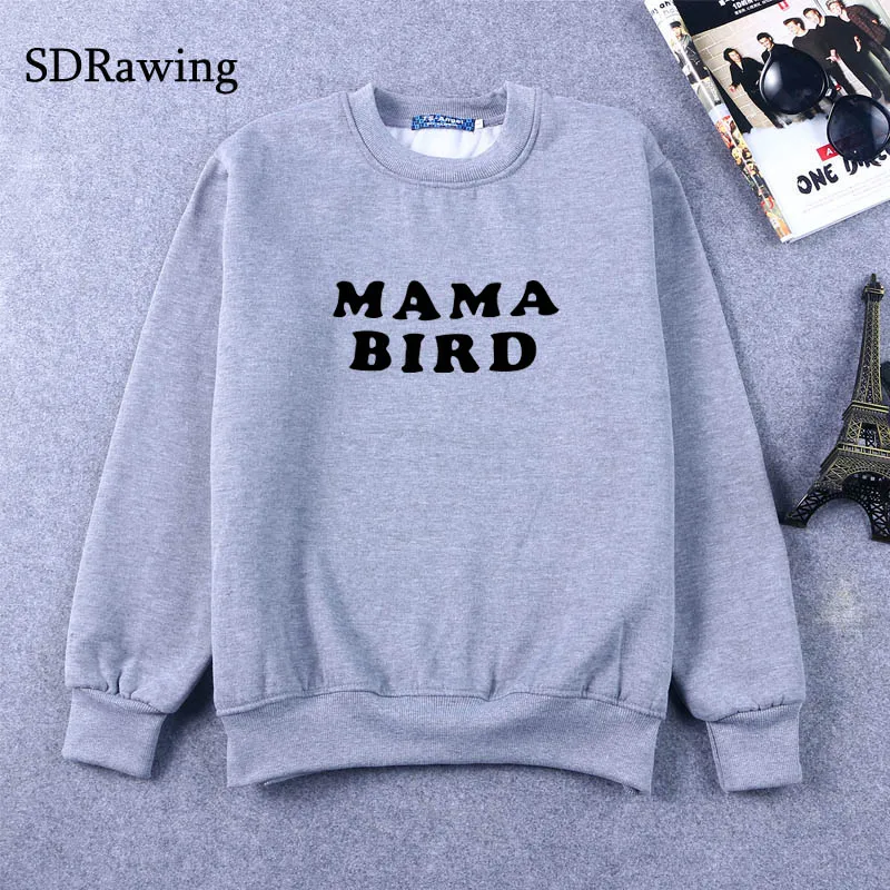 New MAMA BIRD Print Women Sweatshirts Cotton Casual Funny Sweatshirts For Lady Girl Sweatshirts Hipster Tumblr Drop Ship New MAMA BIRD Print Women Sweatshirts Cotton Casual Funny Sweatshirts For Lady Girl Sweatshirts Hipster Tumblr Drop Ship