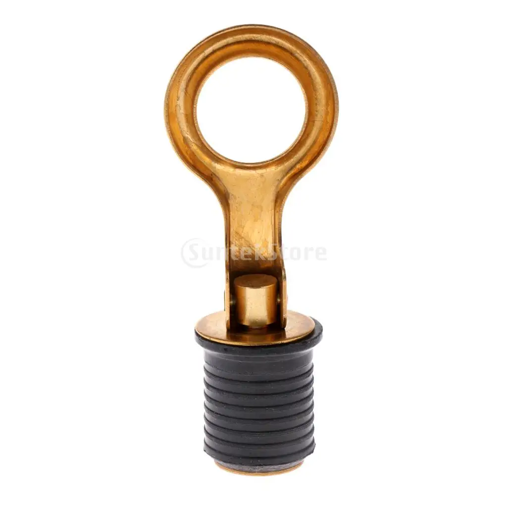 2 Pcs Fully Adjustable Brass Lock Handle Snap-Tite Bailer Hull Drain Plug 1'' Boat Plumbing Fittings