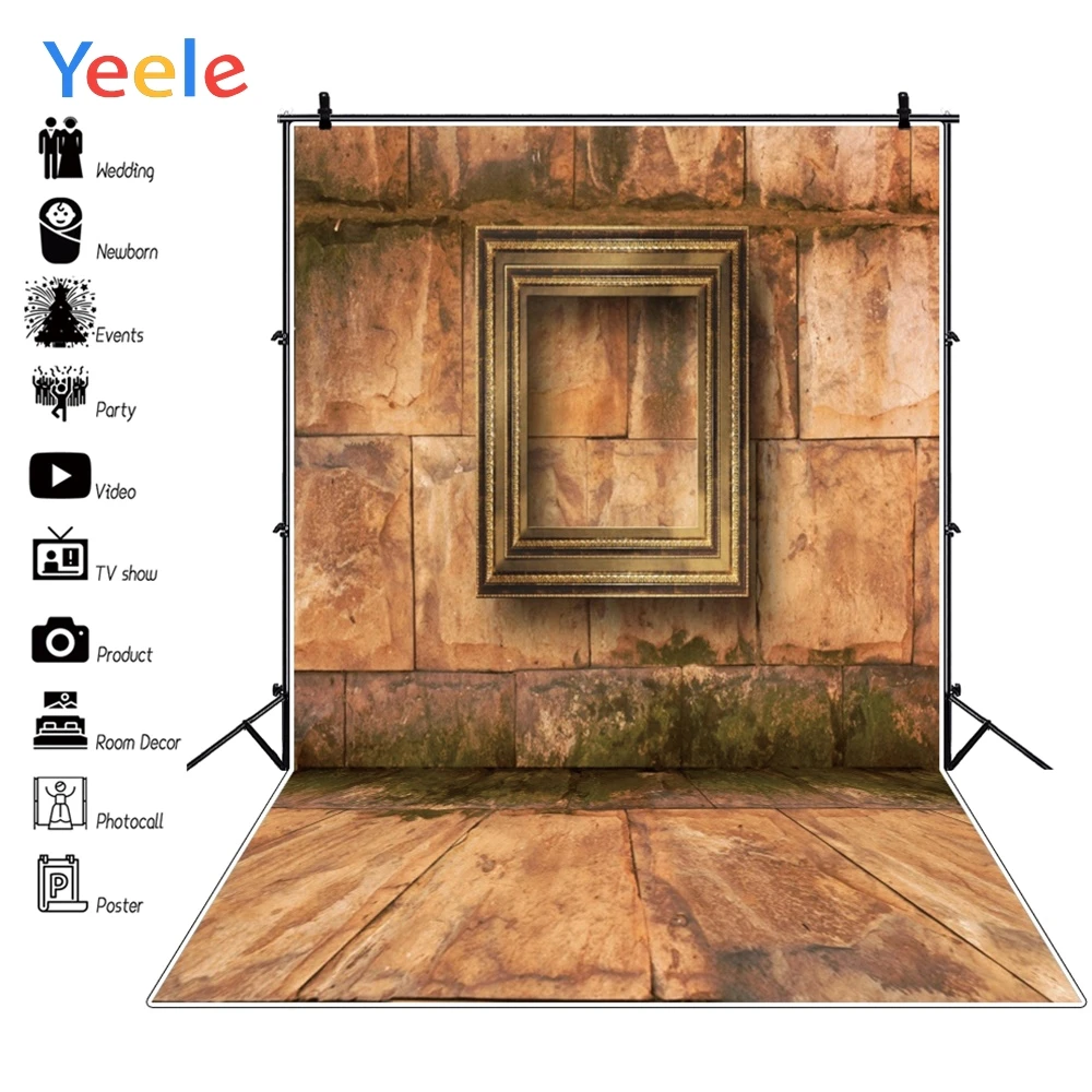 

Yeele Stone Wall Grunge Retro Photo Frame Photographic Backgrounds Professional Camera Photography Backdrops For Photo Studio