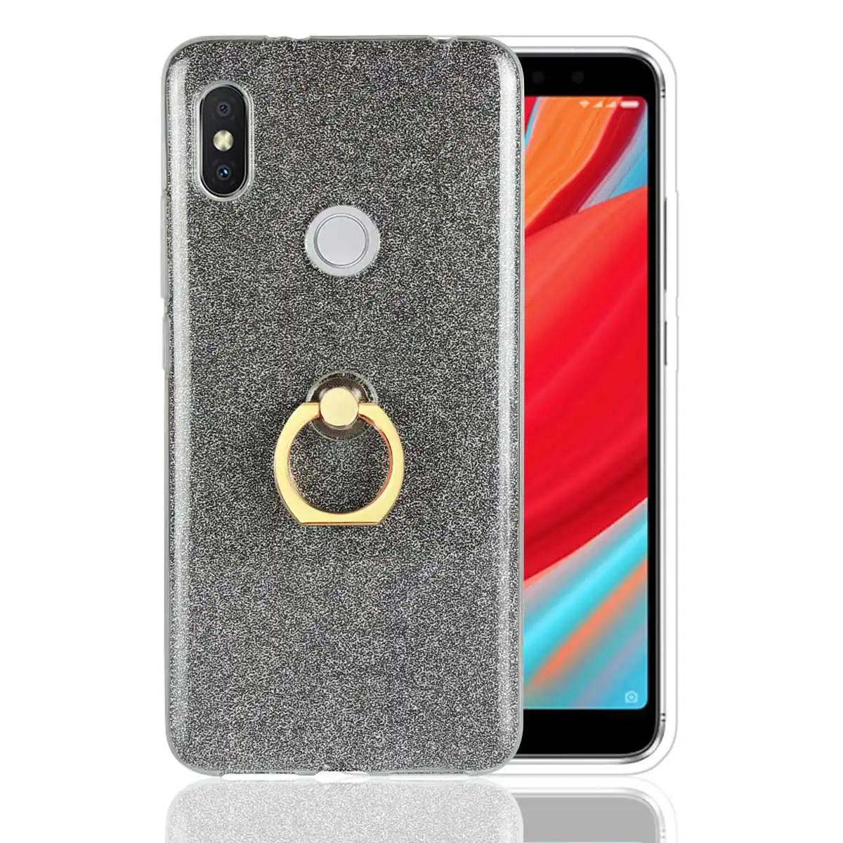 Блеск стенд для колец на палец чехол XIAOMI Redmi S2 Y2 редми крышка Siliocne противоударный