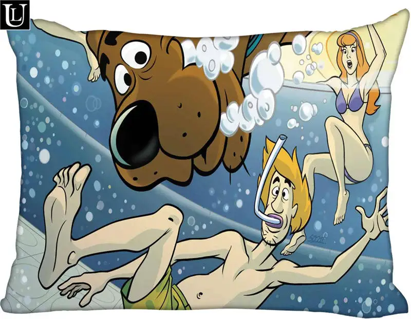 На заказ scooby doo Прямоугольная подушка размер 45x35 см(одна сторона) печать на заказ молния полиэстер хлопок наволочка больше размер - Цвет: Pillowcase