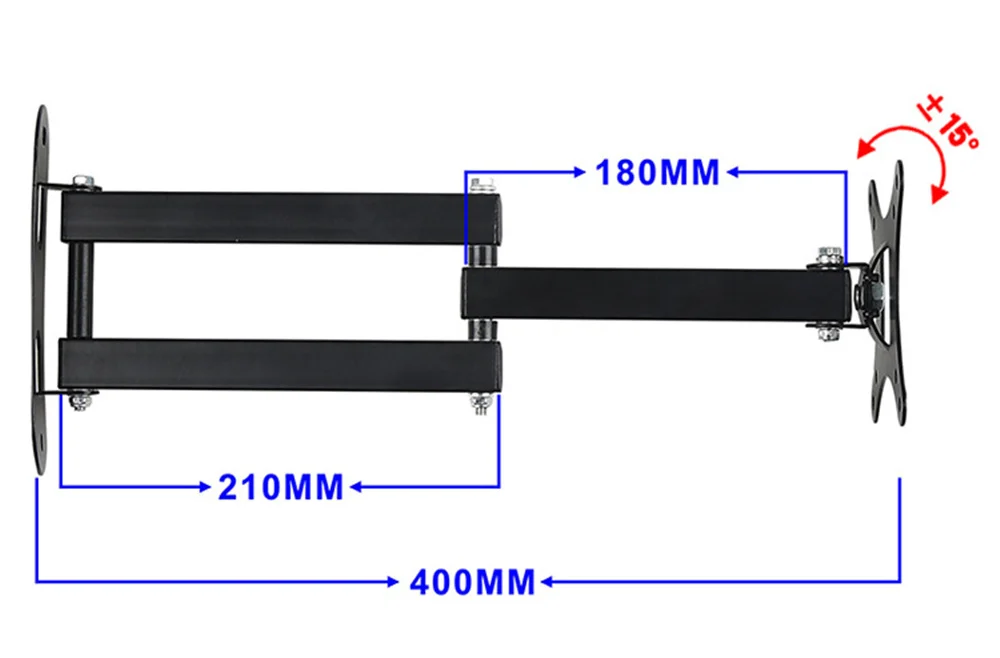 عرض قوس رف LCD عرض التلفزيون حامل قابل للسحب رف تلسكوبي LCD عرض الحائط جبل حامل الأرفف 10-37 بوصة