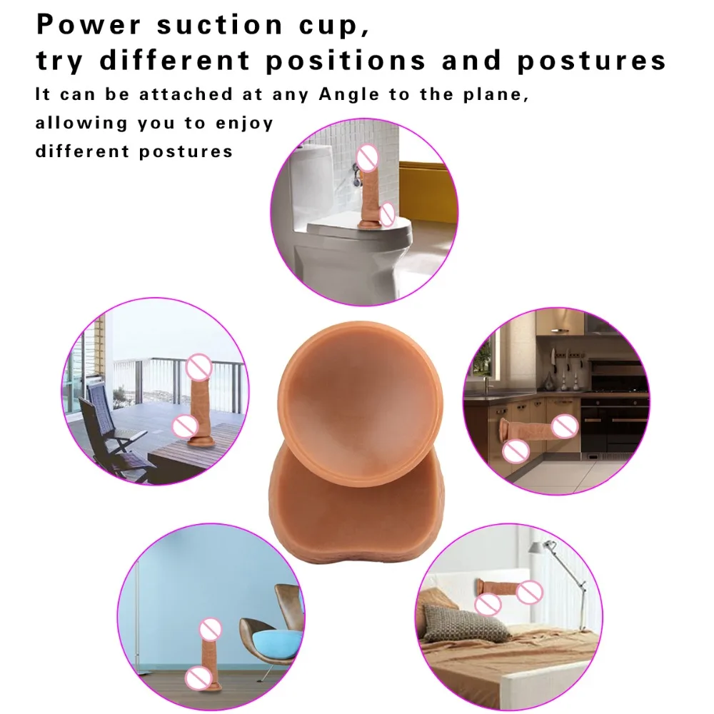 Live4Cool Realistic Penis Big Dildo with Suction Cup Remote Control Vibrator Adult Dicks Sex Toys for Women Female Masturbator (6)