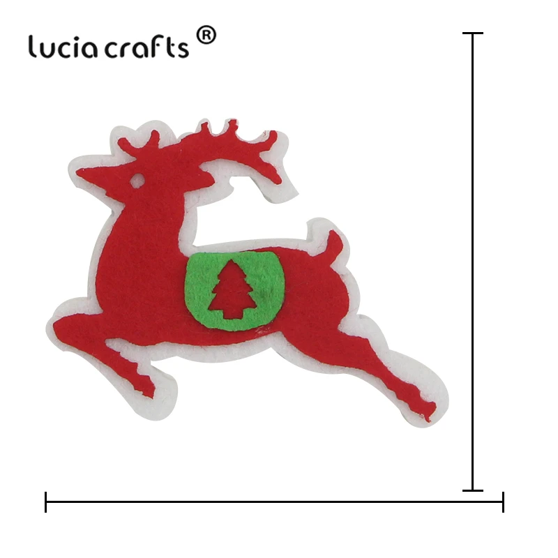 Lucia crafts 4-5,5 см Рождественский дизайн печатный Войлок Ткань для детей ручной работы нетканый DIY украшения принадлежности L0303