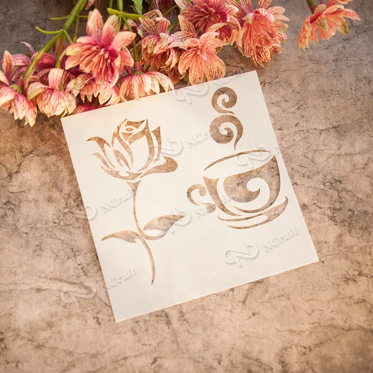

rose plastic layering stencil for pastel paint tool,painting color spray brush,stamp on art supplies template drawing set