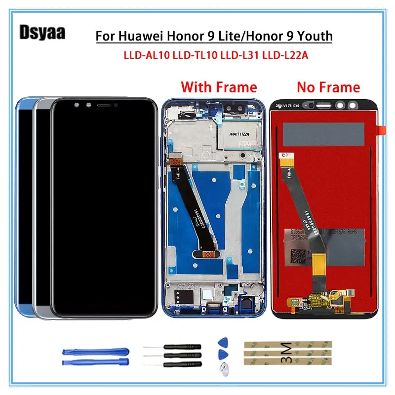 5 65 ''для Huawei для Honor 9 Lite LCD сенсорный экран дигитайзер Запасные части без битых