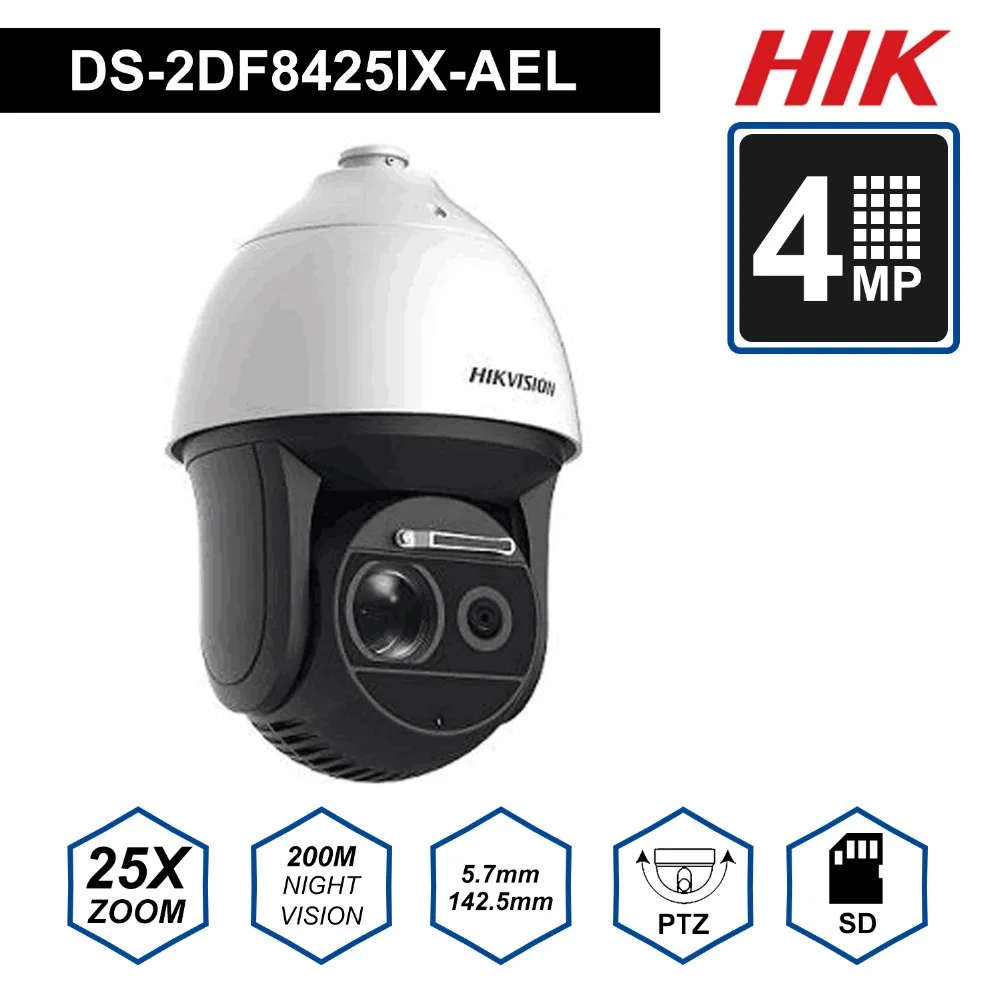 

Hik English New Smart Tracking Speed Dome Camera DS-2DF8425IX-AEL 4 Megapixel 25X Optical Zoom 200m IR Speed Dome PTZ IP Cameras