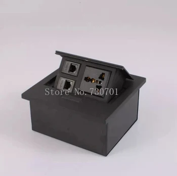 

2019 New table socket with 1*universal + 2* RJ45 ,pop up socket/tabletop socket 10 pcs /set