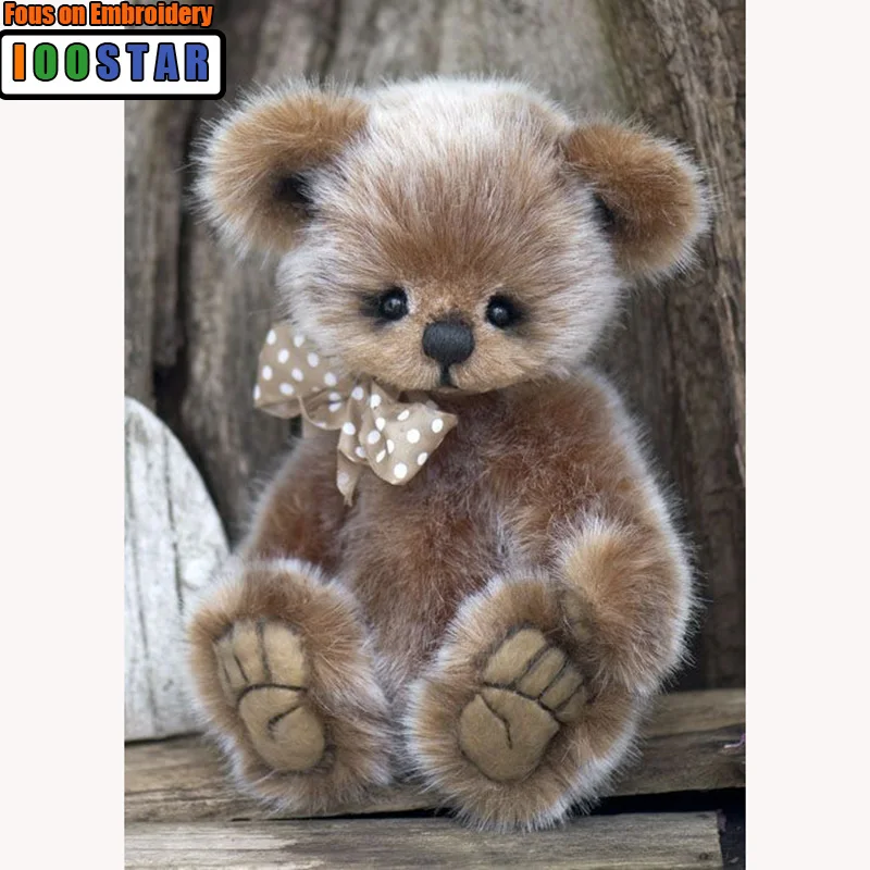 Old Fashioned Brown Teddy Bear,5D DIY Diamond Painting Art Kit,Full