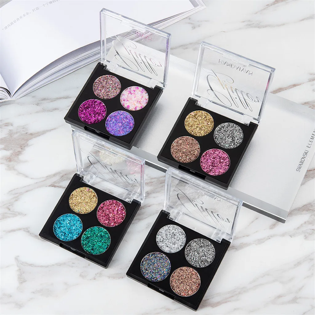 Glitter Eyeshadow Palette Pressed Shimmer Matte Eye Shadow MakeUp LongLasting Eye Palette Shimmer Glitter Eye Shadow Powder