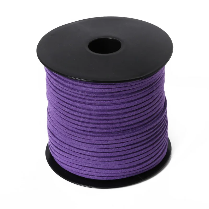 2,8 мм смешанные цвета искусственная замша шнур кожа Кружева для одежды обувь ювелирных изделий около 100 ярдов/рулон - Цвет: Purple