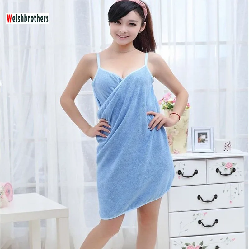 

2018 bath towel microfiber solid color fashion ladies girls wear quick-drying magic bath towel beach towel spa bathrobe skirt