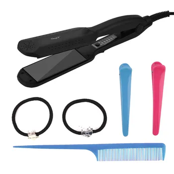 

Professional Hair Straightener Fast Heat Settings Ceramic Flat Iron for Corrugation with 2 Hairpins + 2 Hair Ring 45