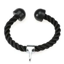 Nylon Cuerda de tríceps Empuje Tire Hacia Abajo Negro