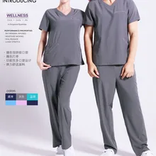 Модная новинка унисекс медицинская Униформа с короткими рукавами наборы скрабов Униформа больничный стоматологический медицинский хирургический костюм комбинезоны лабораторные халаты