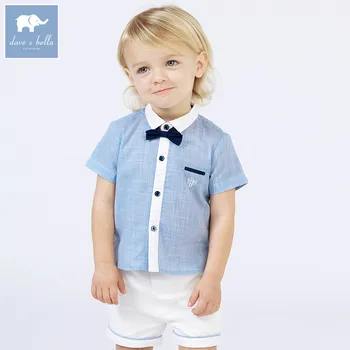 

DB7462 dave bella summer baby boy's clothing sets children infant toddler suit kid's high quality clothes