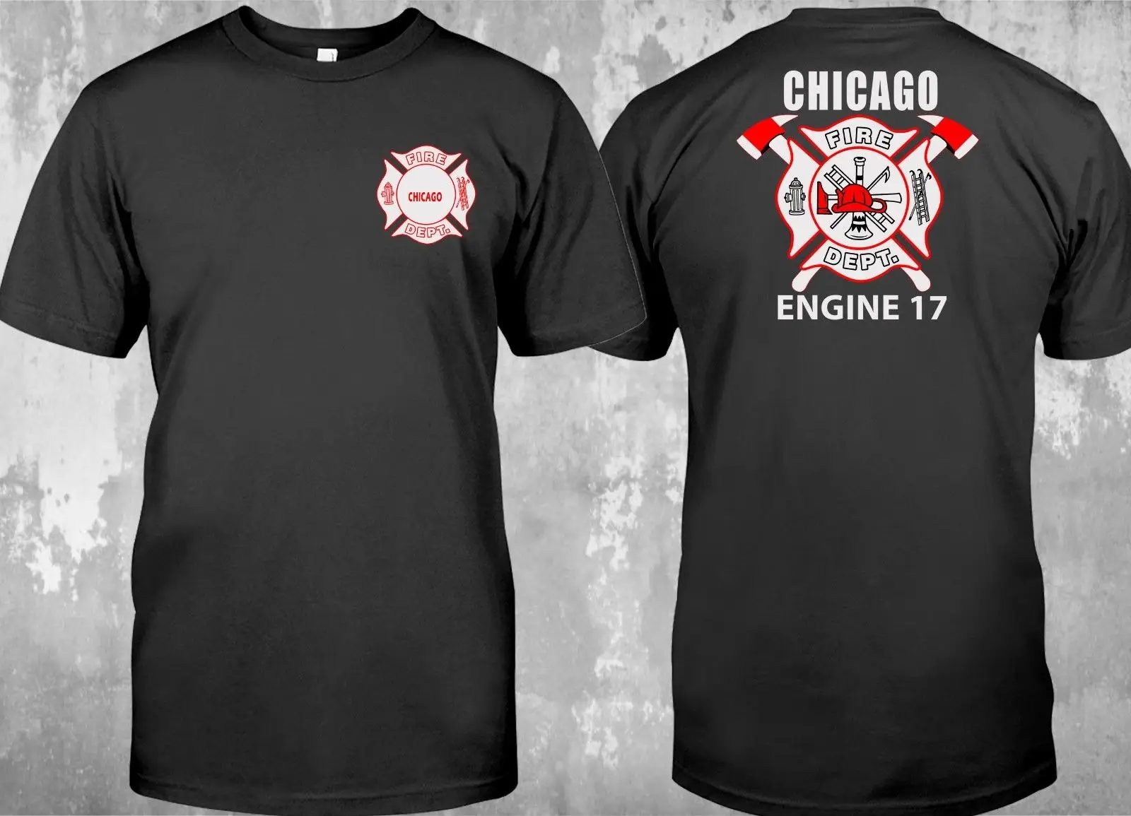 Chicago Engine 17 пожарный отдел пожарный Duty Shirt спасательная футболка