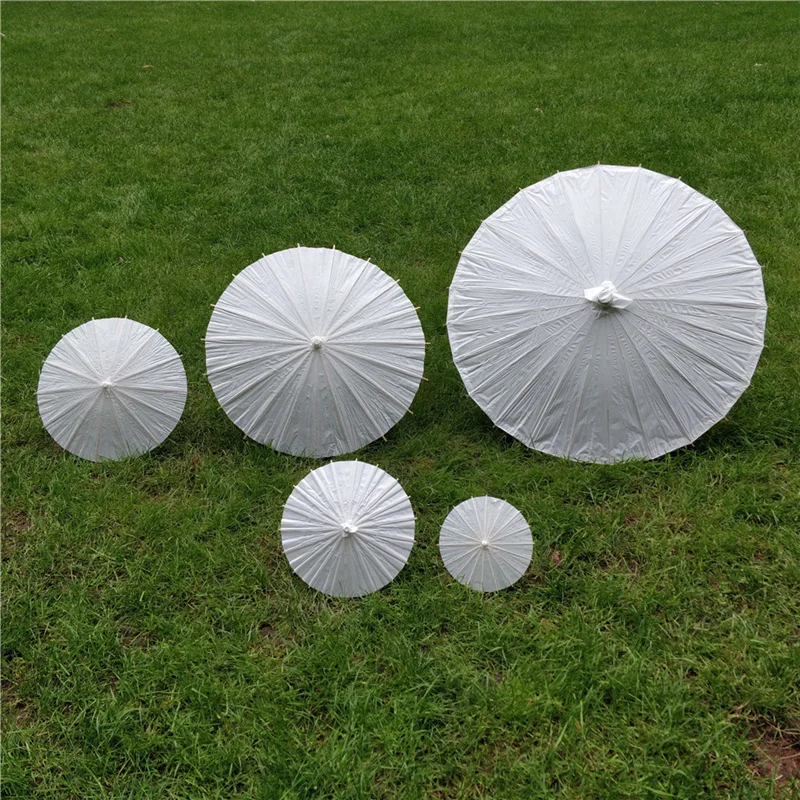 30 шт., свадебные зонты для невесты, белые бумажные зонты, китайский мини-зонтик, 4 диаметра: 20,30, 40,60 см, свадебные Зонты JF
