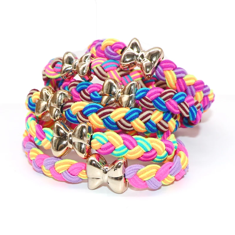 10Pcs New Fashion Braided Super Stretch Hair Ties Elastic Hair Bands