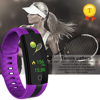 

2018 New arrive Waterproof swimming Smart Bracelet Fitness Tracker Blood Pressure Heart Rate Monitor Smart band pk mi band 3