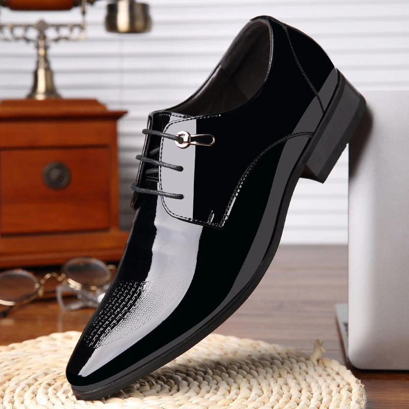 Charol Italiana Zapatos Estrecha Calzado Masculino Negocio Hombres Punta Para Oxford Formal Derby Marca Nuevo Elegante Diseñador De 0fTSqtXwx