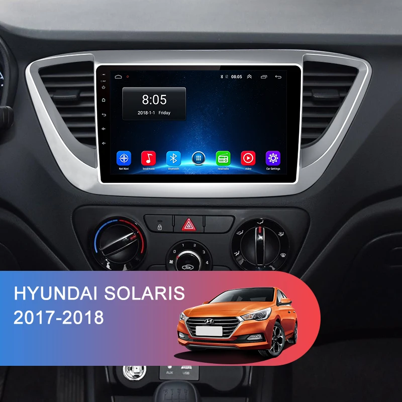 Junsun 2 г+ 32 Android 8,1 4 автомобиля радио мультимедиа видео плеер gps навигации для hyundai Verna din головное устройство нет dvd